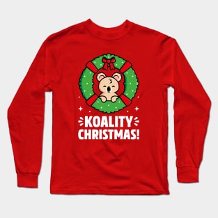 Hope You Have a Koality Christmas - Cute Koala Pun Long Sleeve T-Shirt